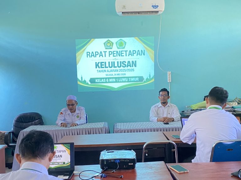 MIN 1 Luwu Timur Gelar Rapat Sidang Kelulusan Murid Kelas VI Tahun Pelajaran 2025/2026